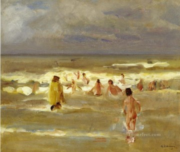 入浴少年たち 1907 マックス・リーバーマン ドイツ印象派 Oil Paintings
